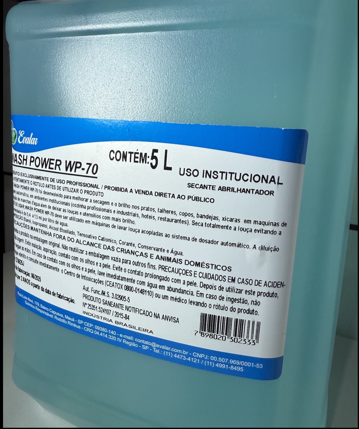 Secante Abrilhantador Lava Louças 5L Profissional Alto Rendimento Sem Manchas — imagem 5