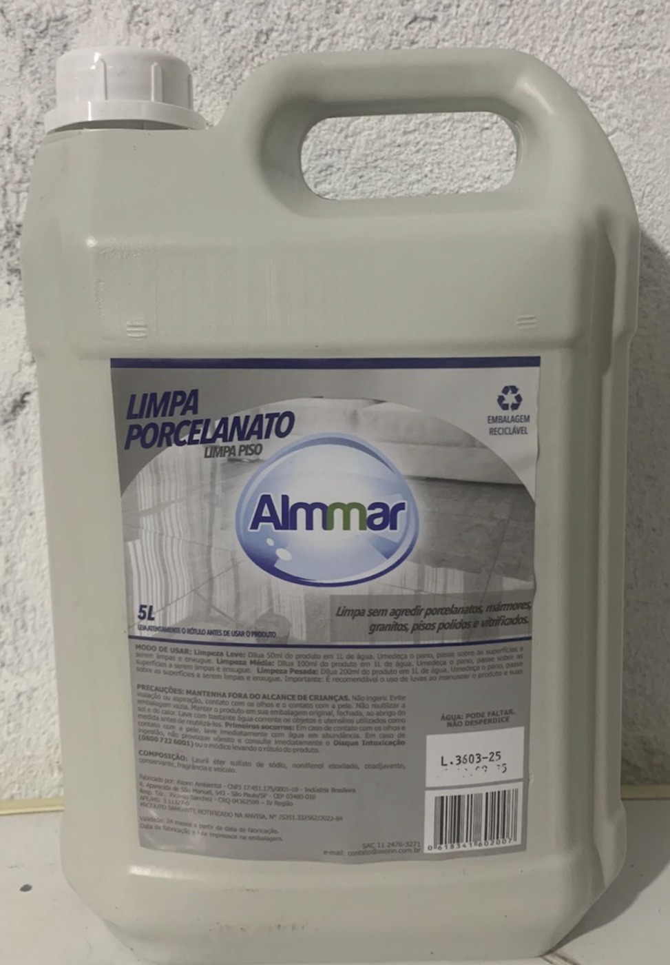Limpa Porcelanato Almmar 5L – Uso Profissional e Doméstico | Limpeza Brilhante e Segura para Pisos — imagem 1