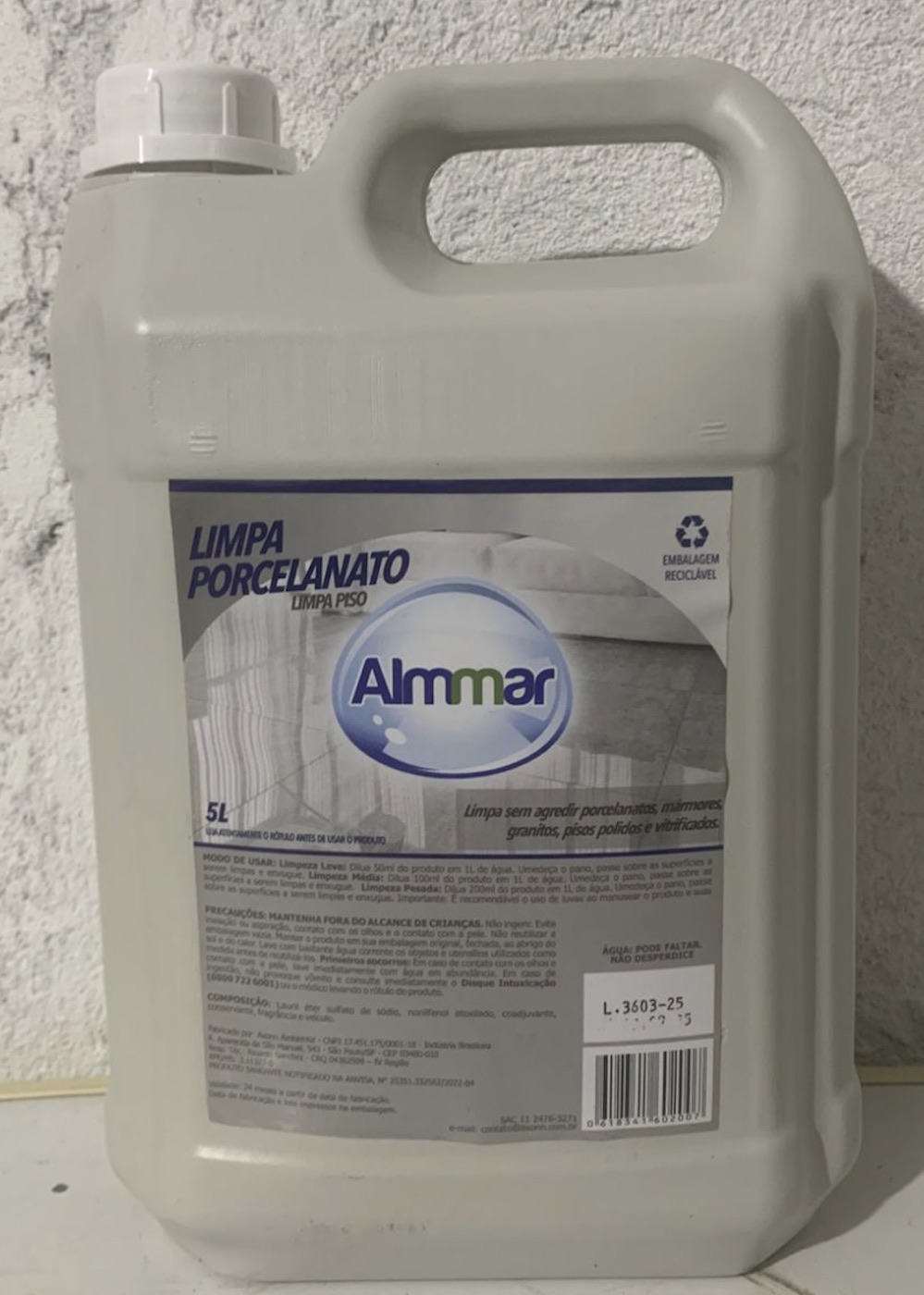 Limpa Porcelanato Almmar 5L – Uso Profissional e Doméstico | Limpeza Brilhante e Segura para Pisos — imagem 3