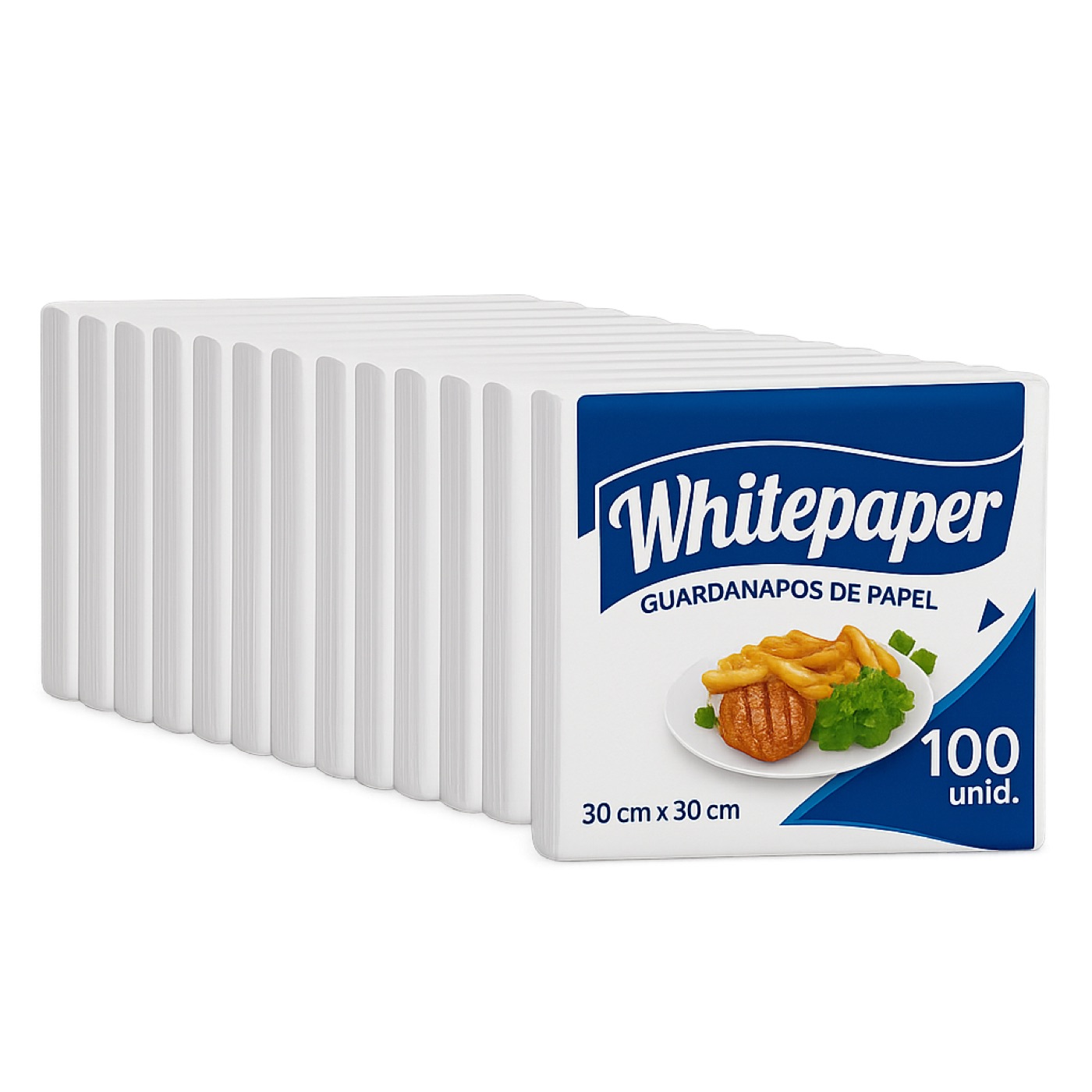 1000 Guardanapos - 10 pacotes com 100 Unidades 30x30cm – Folha Simples, para Cozinha e Festas — imagem 1