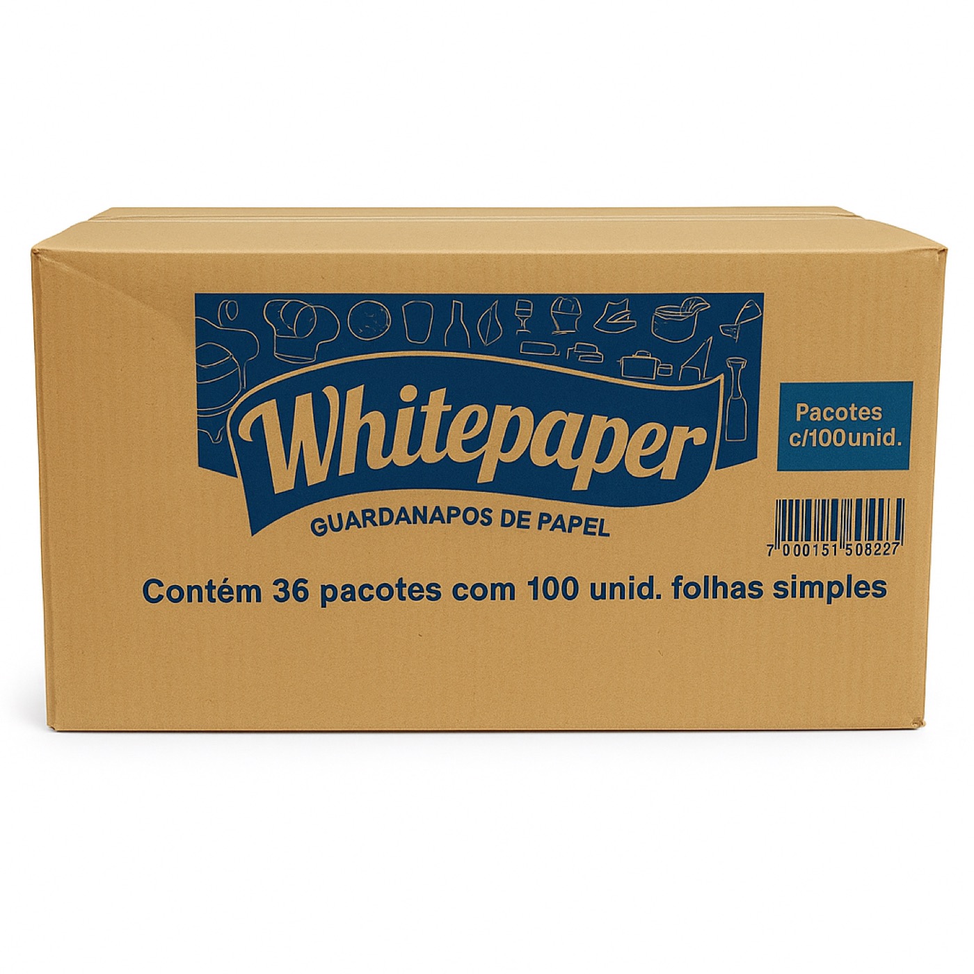 1000 Guardanapos - 10 pacotes com 100 Unidades 30x30cm – Folha Simples, para Cozinha e Festas — imagem 4