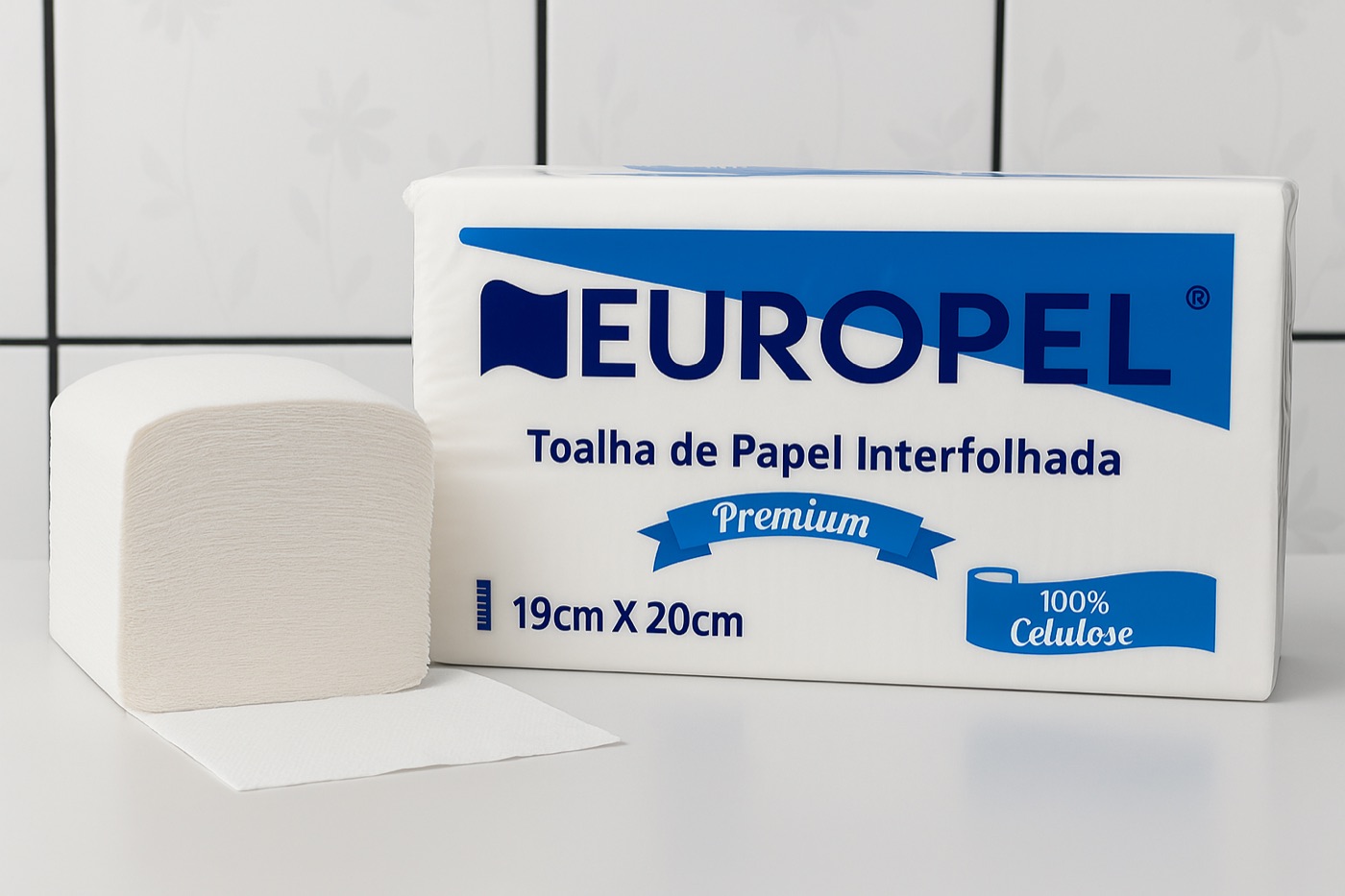 Papel Toalha Interfolha Premium - Europel - 1000 folhas - Uso Institucional/Comercial (100% celulose) — imagem 4