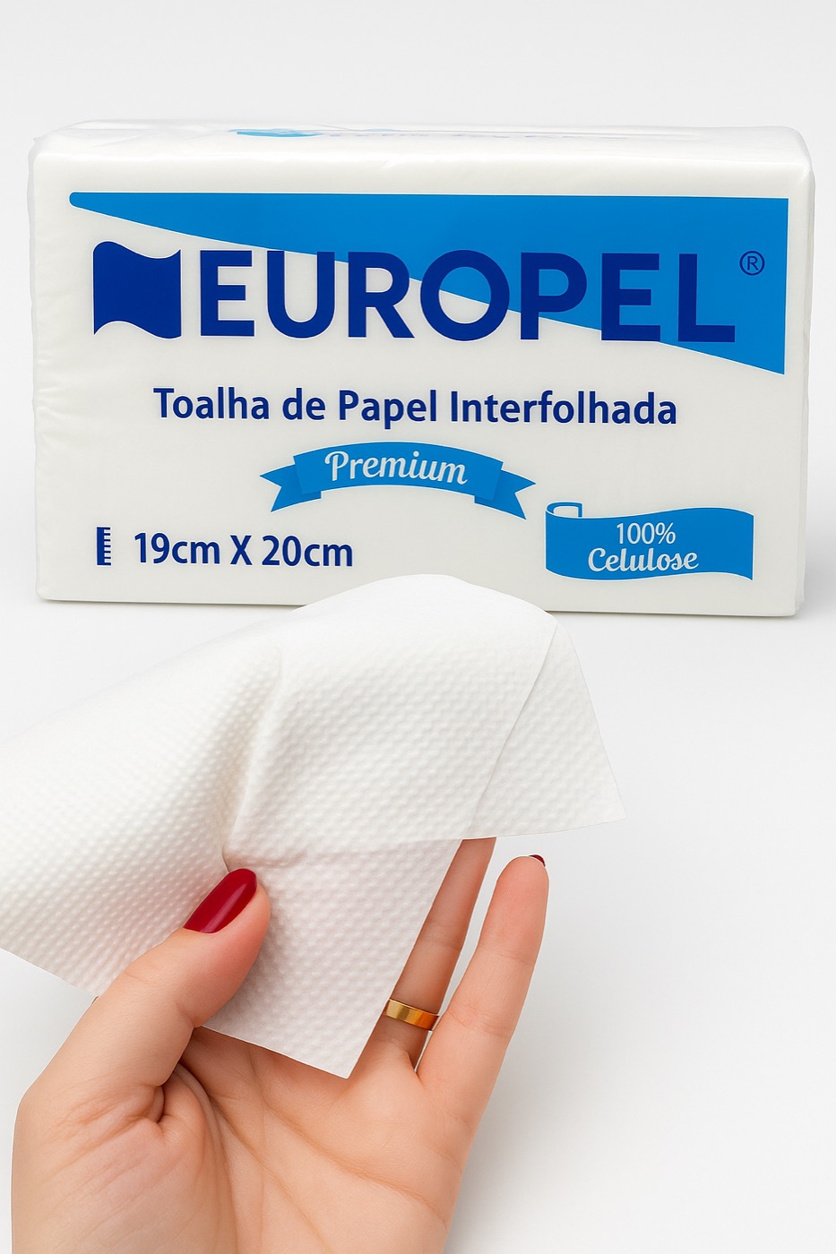 5 Pacotes Papel Toalha Interfolha Premium - 5000 folhas - Uso Institucional/Comercial (100% celulose) — imagem 2